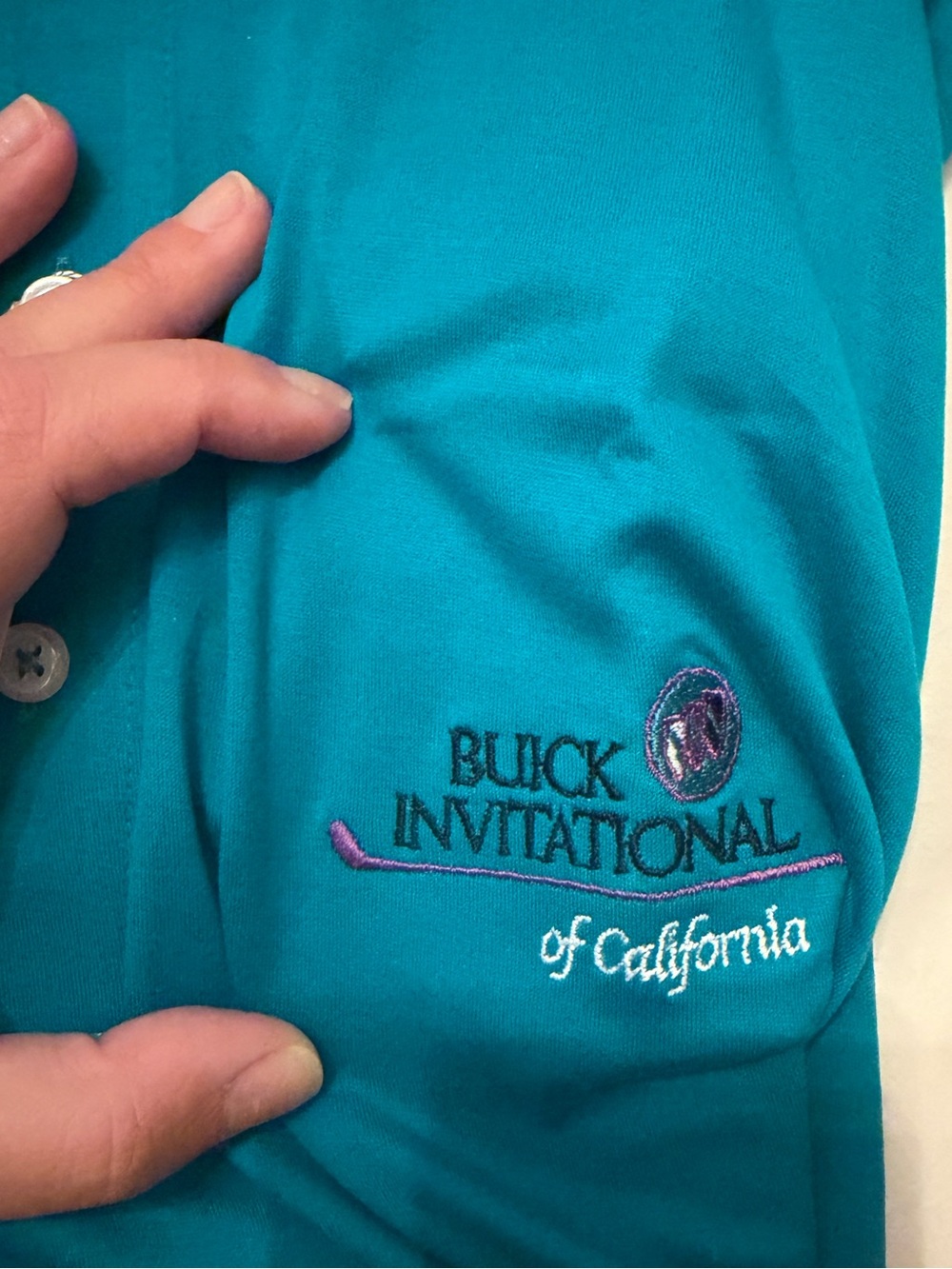 Vintage Izod Teal Polo Shirt - 90s PGA Buick Invitational